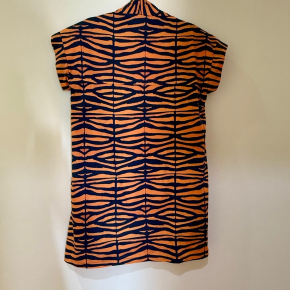 Navy Blue & Orange Tiger Stripe Dress - Gameday Dress, Clemson, Auburn - Picture 3 of 11